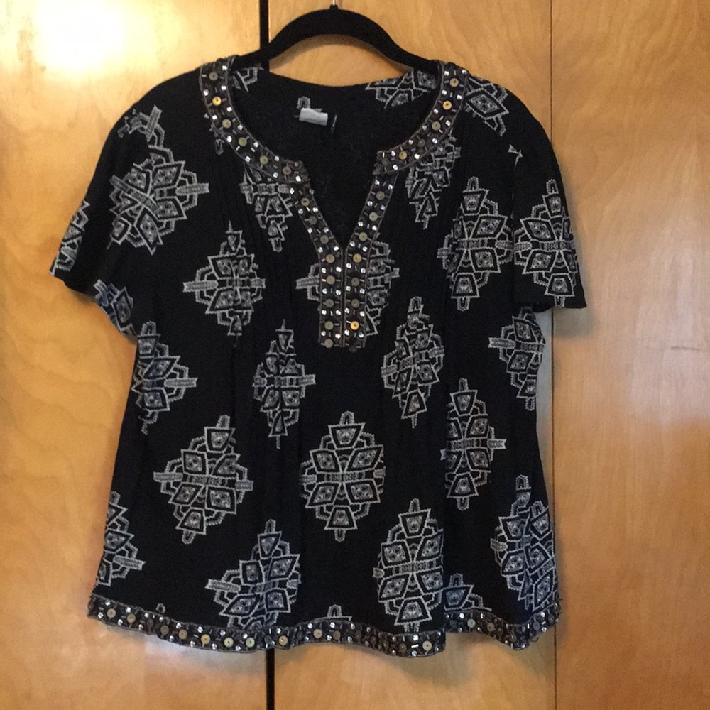 ANTHROPOLOGIE BEADED TOP